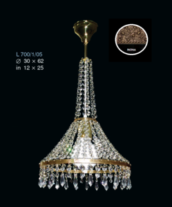 Подвесная люстра Хрусталь Elite Bohemia Standart L 700/1/05 Pt